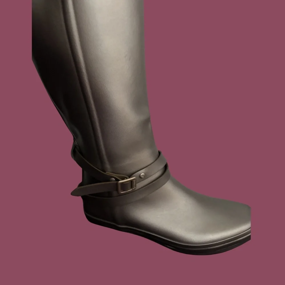 Hunter Andora Tall boot in Titanium - Pre- Loved Size 8 - Picture 6 of 7